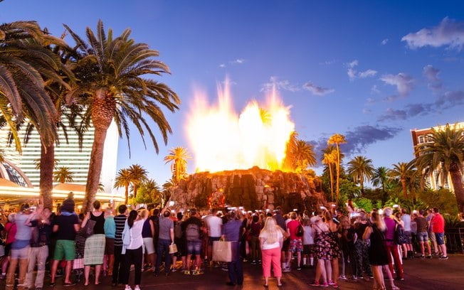 Las Vegas Erupting Volcano